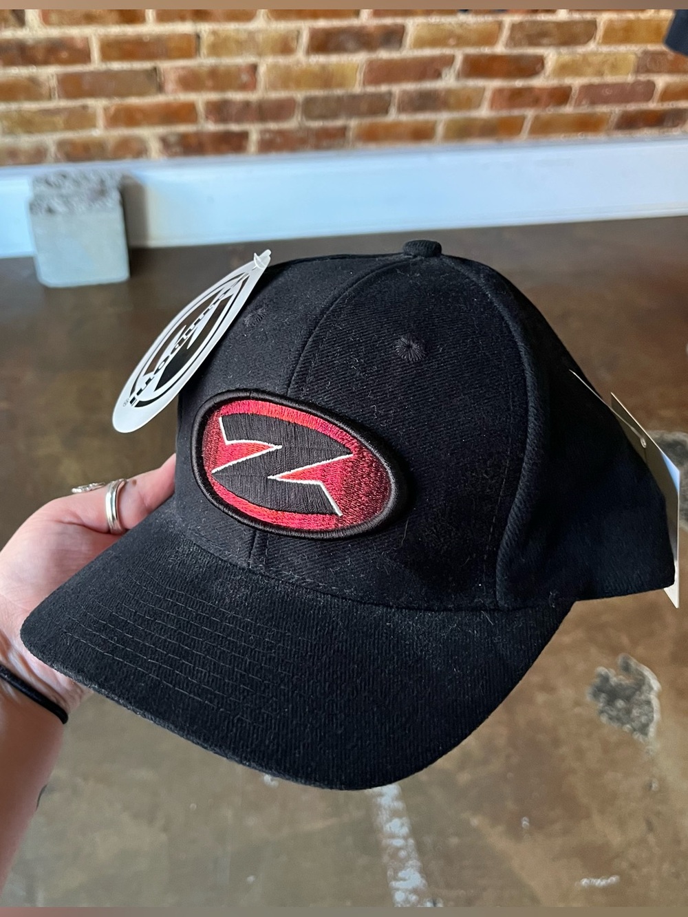 Vintage Deadstock 90s Zamboni Hockey Logo Embroidered Logo Snapback Hat NWT